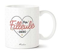 Manahia Mug Cadeau Filleule - Ma Filleule Adorée - Avec Boite Kraft - Imprimé en France - 330 mL, Céramique - Tasse Filleule - Baptême - Future Marraine - Futur Parrain