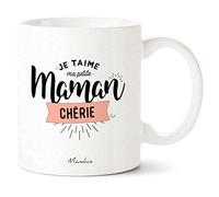 Manahia Mug Cadeau Maman - "Je t'aime ma petite Maman chérie" - Tasse Céramique 330ml avec Boîte Kraft - Idée Cadeau Fête des Mères, Noël & Anniversaire - Imprimé en France