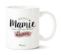 Manahia Mug Cadeau Mamie - Merci Mamie pour tous ces moments magiques - Tasse Céramique 330ml avec Boîte Kraft - Idée Cadeau Fête des Grands-Mères, Noël & Annonce Grossesse - Imprimé en France