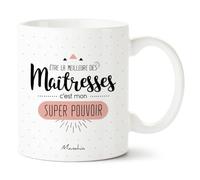 Manahia - Mug Maîtresse Super Pouvoir- Cadeau original Fin d'Année Scolaire