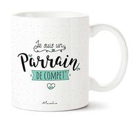 Manahia - Mug Parrain de Compet' - Demande Parrain & Baptême | Tasse futur parrain - Idée annonce grossesse, naissance, anniversaire, Noël - Boîte cadeau kraft - Imprimée en France