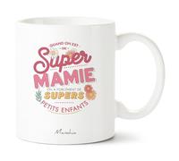 Manahia Mug - Quand on est une super mamie, on a forcément de supers petits enfants - Boite kraft incluse - Imprimé en France - Cadeau, tasse, fête des grands mères