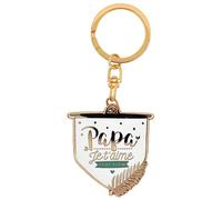 Manahia Porte Clés Papa Je t'aime tout plein - Cadeau Émotion Fête des Pères & Noël - Idée Originale Annonce Grossesse Futur Papa -Anniversaire Homme - Accessoire Émaillé Résistant