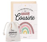 Manahia Puzzle Cousine - Annonce Grossesse - Tu vas bientôt être une Super cousine - 15 pièces - Enveloppe Kraft