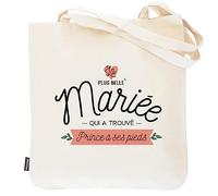 Manahia - Sac Cabas Mariée - 100% Coton Épais de Qualité Premium - Totebag Pratique & Résistant - Humour, Phrase Drôle - Cadeau et accessoire de Mariage & EVJF pour la Futur Mariée