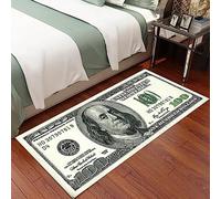 MANALL Tapis de Zone, Tapis de Zone d'argent de Billet de 100 Dollars pour Le Salon, Coureur de blanchisserie, Tapis de Chambre à Coucher