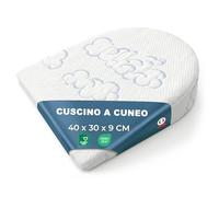 Manami Coussin anti-reflux pour bébé à cale 40 x 30 x 9 cm, inclinaison ergonomique 15 °, pour nacelle et lit, amovible et lavable, respirant, fabriqué en Italie Dolce Incline