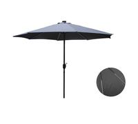 Manarola parasol droit rond led diamètre 3 m gris