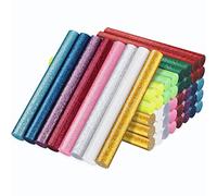 Manarty Lot de 48 bâtons de colle chaude de couleur pailletée pour cartes, scellage, décoration, art, bricolage, tampon, 1,1 cm de diamètre x 10,2 cm de long