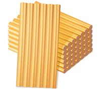 Manarty Lot de 48 bâtons de colle chaude dorés métallisés, taille complète, 0,7 cm de diamètre x 10,2 cm de long, bâtons de colle thermofusible colorés, gris scintillant, bâtons de colle EVA standard pour sceau, tampon, bricolage, décoration