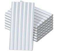 Manarty Lot de 48 bâtons de colle chaude métallisés argentés de 0,7 cm de diamètre x 10,2 cm de long, bâtons de colle thermofusible colorés, gris étincelant, bâtons de colle EVA standard pour sceau, tampon, loisirs créatifs, décoration