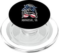 Manassas VA Messy Hair Bun Ribbon Lunettes de Soleil PopSockets PopGrip pour MagSafe