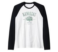 Manassas Virginia Souvenir Vintage Style Vieilli Manche Raglan