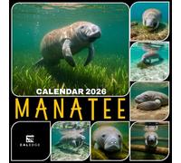Manatee Calendar 2026: Monthly Planner with Aquatic Wildlife,Celebrate Serene Sea Creatures in Beautiful Underwater Scenes