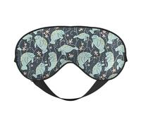 Manatee Masque de sommeil pour homme et femme Motif animaux