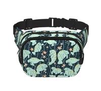 Manatee Sac banane pour mollet pour homme et femme, sac banane tendance pour entraînement, course à pied, voyage, randonnée, Noir , Taille unique