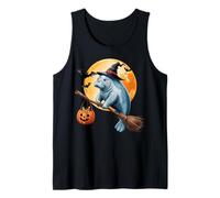 Manatee Witch Broom Ride with Pumpkin Moon Sea Animal Débardeur
