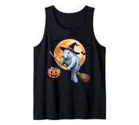 Manatee Witch Broom Ride with Pumpkin Moon Sea Animal Débardeur