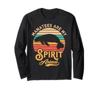 Manatees Are My Spirit Animal Mammifères marins vintage Manche Longue