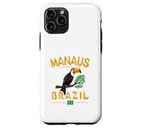 Manaus Toco Toucan Brésil Amazonas Rainforest Drapeau brésilien Coque pour iPhone 11 Pro