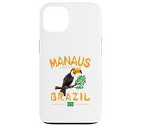 Manaus Toco Toucan Brésil Amazonas Rainforest Drapeau brésilien Coque pour iPhone 13