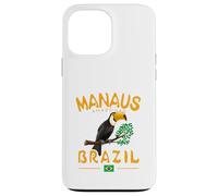 Manaus Toco Toucan Brésil Amazonas Rainforest Drapeau brésilien Coque pour iPhone 13 Pro Max