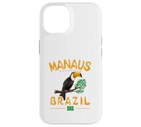 Manaus Toco Toucan Brésil Amazonas Rainforest Drapeau brésilien Coque pour iPhone 14