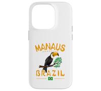 Manaus Toco Toucan Brésil Amazonas Rainforest Drapeau brésilien Coque pour iPhone 14 Pro