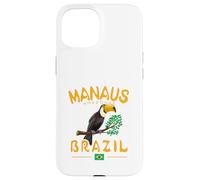 Manaus Toco Toucan Brésil Amazonas Rainforest Drapeau brésilien Coque pour iPhone 15