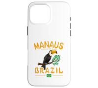 Manaus Toco Toucan Brésil Amazonas Rainforest Drapeau brésilien Coque pour iPhone 16 Pro Max