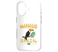 Manaus Toco Toucan Brésil Amazonas Rainforest Drapeau brésilien Coque pour iPhone 17