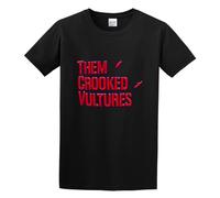 MANBAO Them Crooked Vultures Logo Mens Round Neck Cotton T Shirts Size M