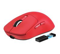 MANBASNAKE X3 Pro Souris de jeu sans fil/filaire, 4K/8K Hz, 59 g, super légère BT/2,4 G, capteur de jeu PixArt PAW3395, 26 000 DPI, boutons programmables pour Win11/Xbox/PS/Mac (rouge)