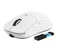 MANBASNAKE X3 Pro Souris de jeu sans fil/filaire, 4K/8K Hz, 59 g, super légère BT/2,4 G, capteur de jeu PixArt PAW3395, 26 000 DPI, boutons programmables pour Win11/Xbox/PS/Mac (blanc)