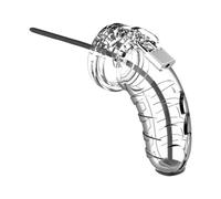 ManCage Cage de chasteté et plug urètre N°16 – Sonde urétrale silicone – Polycarbonate transparent