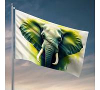 Mancave Accessories Drapeau éléphant Majesté pour homme - Poster coloré - Décoration de chambre amusante (60 x 90 cm)