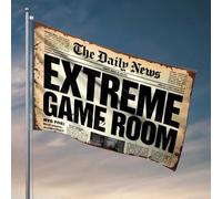 Mancave Accessories Drapeau pour homme Extreme Game Room : The Daily News Drapeau Cool Poster Drapeaux Décoration de chambre (60 x 90 cm)