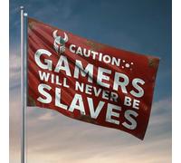 Mancave Accessories Drapeau pour homme Gamers Defy Slavery : A Bold Statement Drapeau cool Poster Drapeaux Décoration de chambre (120 x 180 cm)