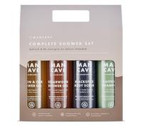 ManCave Coffret Cadea Complet, Idée 4 Produits, Cadeau Hommes Shampoing Caféine, 2 Gels Douche sans Sulfate et Gommage Corporel Blackspice, Exclusivité Amazon, Vegan