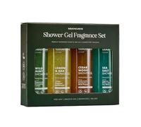 ManCave Coffret Cadeau Hommes - Lot Gel Douche, Idée Cadeau Hommes Gels Douche Naturels sans Sulfate 4 x 500 ml - Menthe, Citron et Chêne, Bois de Cèdre et Sel de Mer, Vegan, Fabriqué en Angleterre