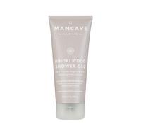 ManCave Gel Douche Hinoki Wood 200 ml, Gel Douches Hommes à l'Arôme Boisé avec Notes d'Hinoki, de Cèdre et de Musc, Naturel, Sans Sulfate, Vegan, Plastique Recyclé, Fabriqué en Angleterre