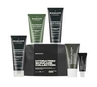 ManCave Hydration Skincare Collection, Coffret cadeau pour hommes, Hydratant protecteur, Nettoyant pour le visage, Gommage pour le visage, Sérum hyaluronique, Gel anti-fatigue pour les yeux