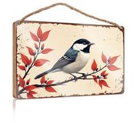 Mancave Signs and Decor A Bird Perché Sur Des Feuilles D'automne Avec Des Baies Cadeau Pour Boss Woman Décoration De Ferme (15 x 28 cm)