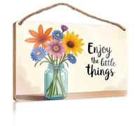 Mancave Signs and Decor Enjoy The Little Things Cadeau pour Boss Woman Panneau décoratif de ferme (23 x 35 cm)