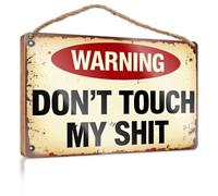 Mancave Signs And Decor Panneau de cuisine humoristique avec inscription « Don't Touch My Shit » - Décoration d'extérieur d'automne (23 x 35 cm)