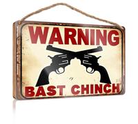 Mancave Signs And Decor Warning : Bast Chinch Panneaux de cuisine amusants Décoration extérieure d'automne (15 x 28 cm)