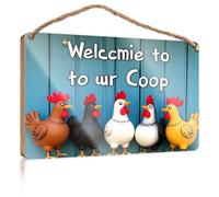 Mancave Signs and Decor Welcome to Our Coop Cadeau pour Boss Woman Panneau décoratif de ferme (15 x 28 cm)
