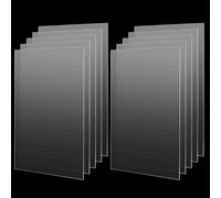MANCHAP Lot de 10 feuilles acryliques transparentes A4, 210 x 297 x 2 mm, rectangulaire panneaux en acrylique transparent pour panneaux de table, peinture, cadre photo