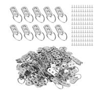 MANCHAP Lot de 100 anneaux en D pour cadre photo, 55 x 22 mm, double trou de suspension avec vis, photo anneaux triangulaires cadre, anneaux en D pour peinture, photos, œuvres d'art