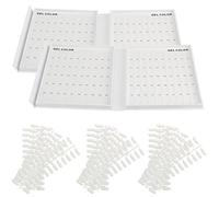 MANCHAP Lot de 2 livres de présentation pour vernis à ongles, 120 couleurs, avec 360 pointes, pour salon de maison, blanc